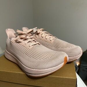 Pink Knit Mesh Sneakers with Cushioned Midsole